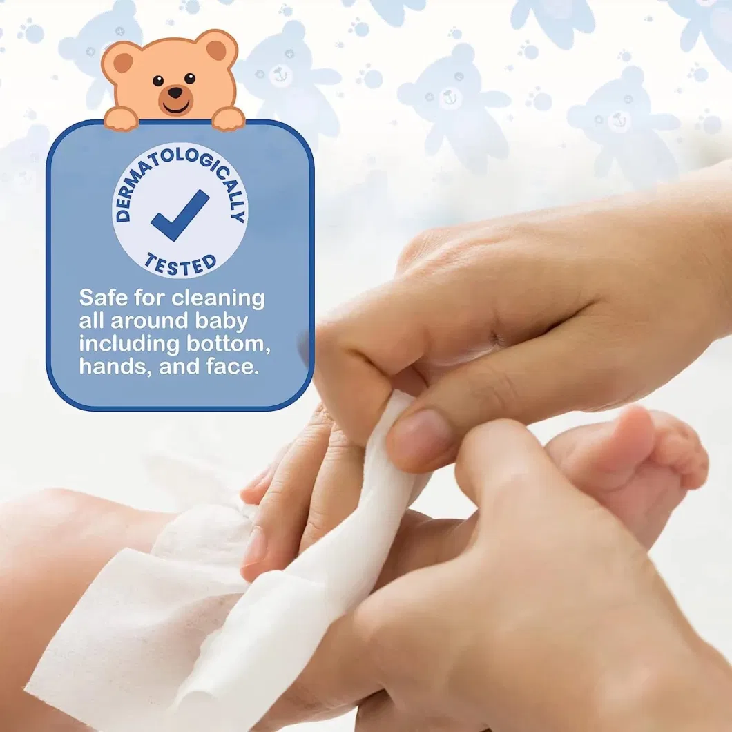 100% Biodegradable & Compostable Eco-Friendly Water Baby Wipes, Unscented, Hypoallergenic, Vegan, Alcohol-Free, Suitable for Sensitive Skin