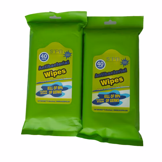 Desinfetante desinfetante personalizado, tecido especial para as mãos, álcool ou desinfecção antibacteriana sem álcool, toalhetes macios e úmidos