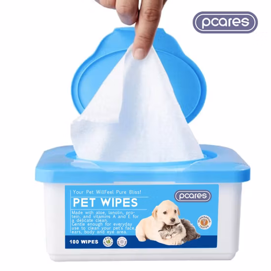 18*18cm novo design superior 40GSM venda quente de alta qualidade preço competitivo lenço umedecido para animais de estimação