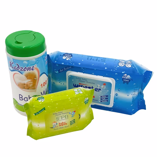 Lenços umedecidos biodegradáveis ​​laváveis ​​de bambu orgânico com classificação alimentar natural sem fragrância com solução salina/sem produtos químicos agressivos/desinfetantes hipoalergênicos lenços umedecidos macios